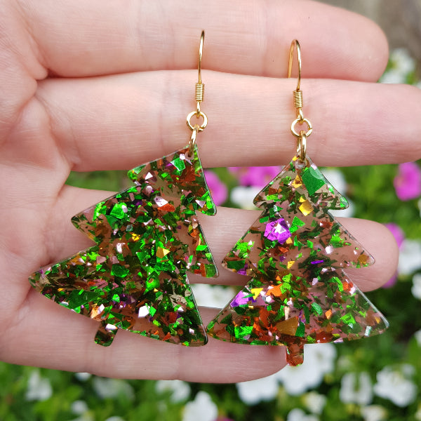 Glitter Pine Drops - Gold