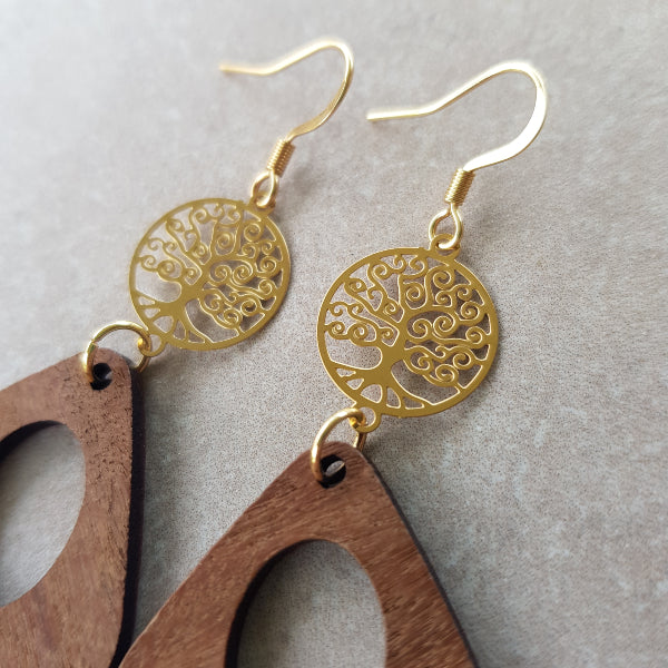 Walnut Tree Dangles - Gold