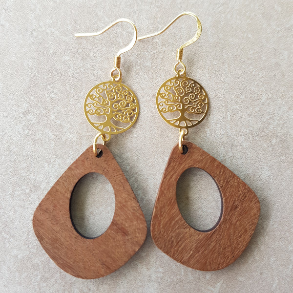 Walnut Tree Dangles - Gold